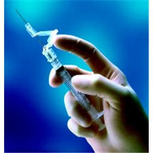 Syringe/Needle SafetyGlide Hypodermic 25g 5/8" Blue 1cc For Infec...