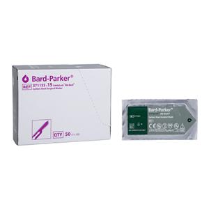 Bard-Parker Safety Lock Steel Sterile Surgical Blade #15 Disposab...