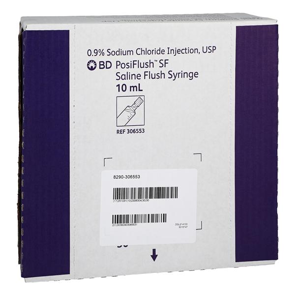 Normal Saline IV Flsh Sol 0.9% Std Pngr Rd / Strl Fld Prefl Syr 10mL 30/Package, 8 BX/CA