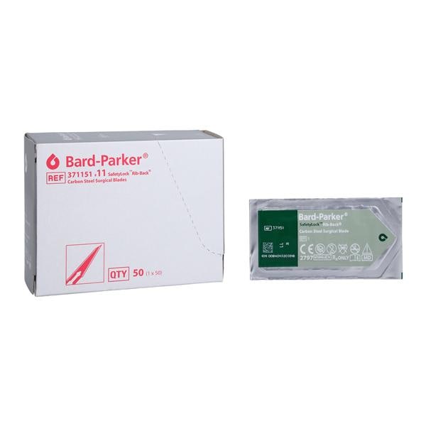 Bard-Parker Safety Lock Carbon Steel Sterile Surgical Blade #11 D...