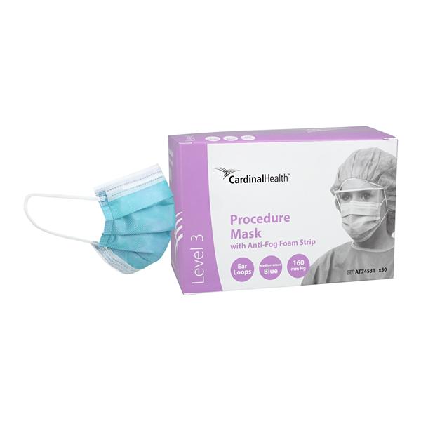 Secure-Gard Procedure Mask Fog-Free Foam ASTM Level 3 Blue Dispos...