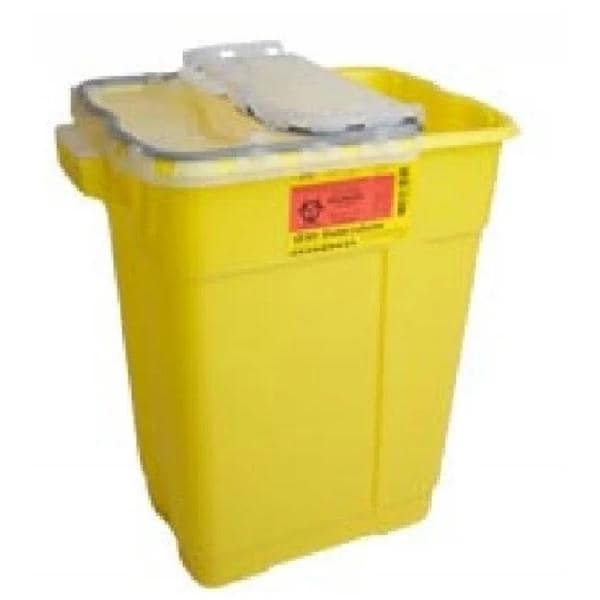 Chemotherapy Container 17gal Translucent Yellow 14-3/4x20x23-1/2"...