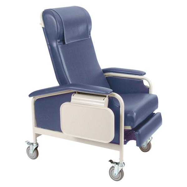 CareCliner Clinical Recliner Vinyl 275lb Capacity Blue Ridge Each