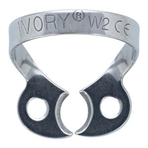 Ivory Rubber Dam Clamp Wingless Size W2 Ea