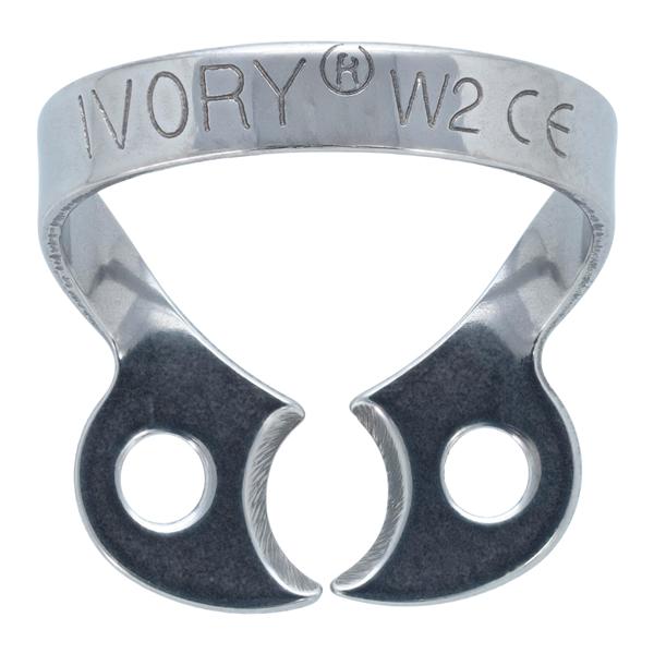 Ivory Rubber Dam Clamp Wingless Size W2 Ea