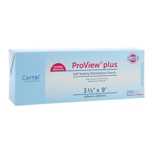 Proview Sterilization Pouch 3.5 in x 9 in Blue / White 200/Box, 6...