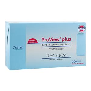Proview Sterilization Pouch 3.5 in x 5.25 in Blue / White 200/Box...