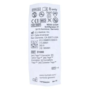 Tego Hemodialysis Connector Needleless 600mL/min Male/Female Luer...