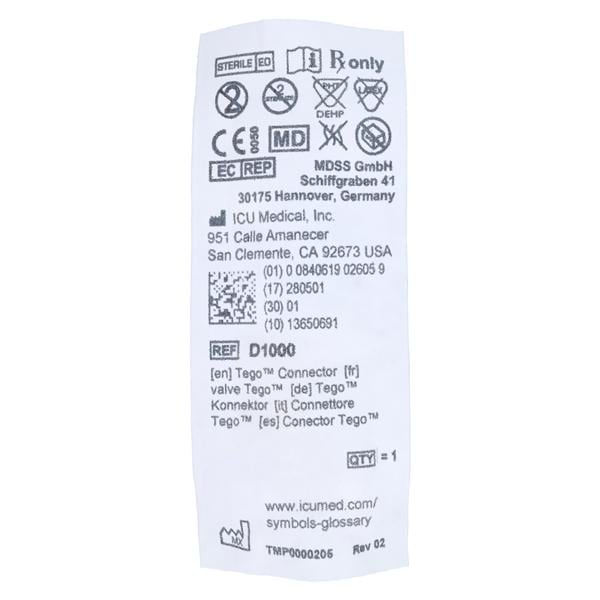 Tego Hemodialysis Connector Needleless 600mL/min Male/Female Luer...