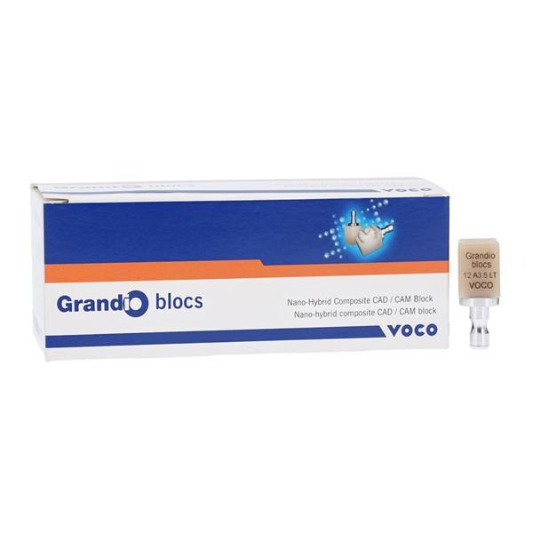 Grandio blocs LT Milling Blocks Low Translucency 12 A3.5 For CEREC 5/Pk