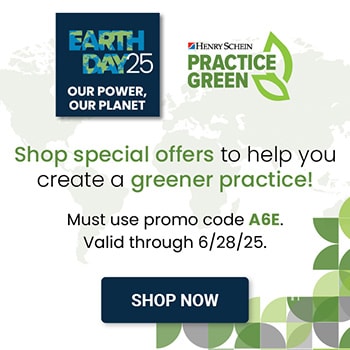 Special Offers on Green Products, Care for your patients & the planet, Must use Promo Code PAG.  Valid through 6/28/25.