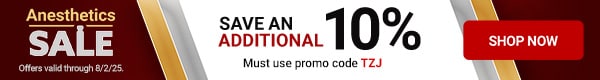 Anesthetics Sale: Save an Additional 10%