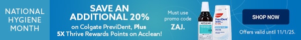 Save up to an Additional 20% on Colgate PreviDent, PLUS 5x Thrive Rewards Points on Acclean Products