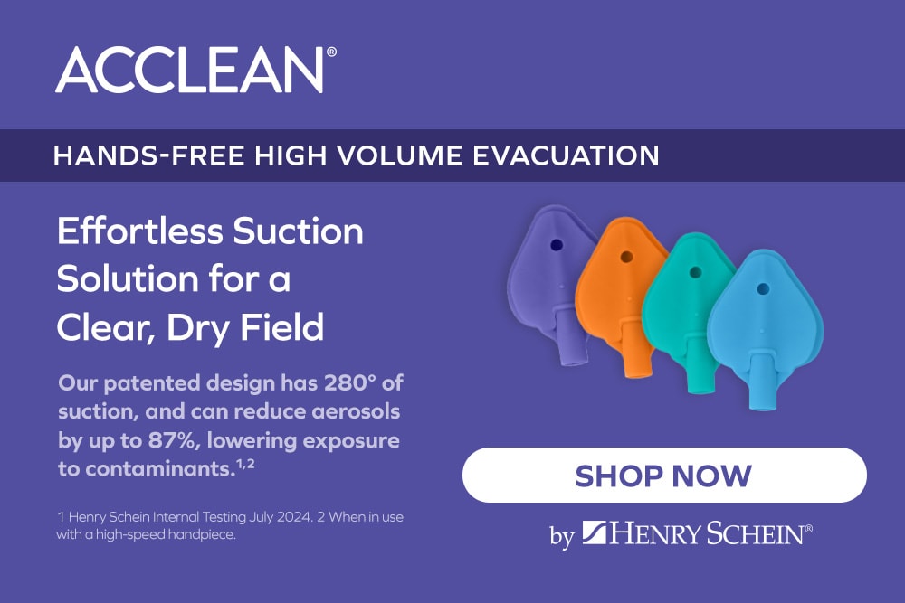 ACCLEAN Hands Free High Volume Evacuation