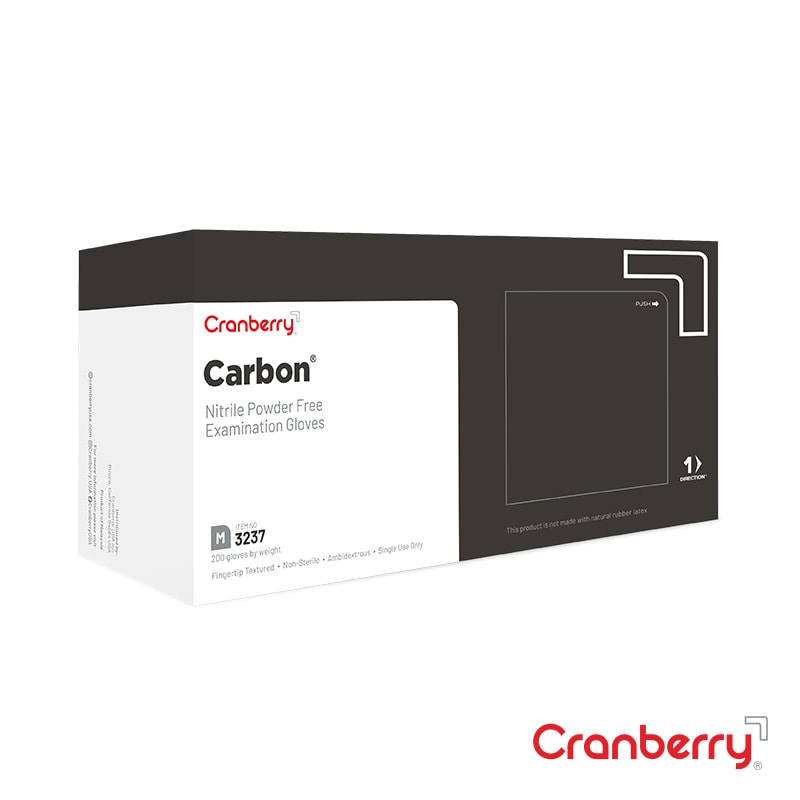 Cranberry – Carbon Nitrile PF Exam Gloves