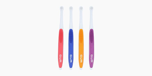 GUM End Tuft Toothbrush 7 Tuft Tapered 12/Pk