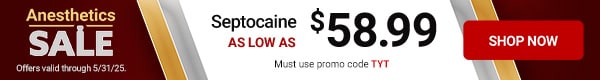 Anesthetics Sale: Septocaine as low as $58.99!